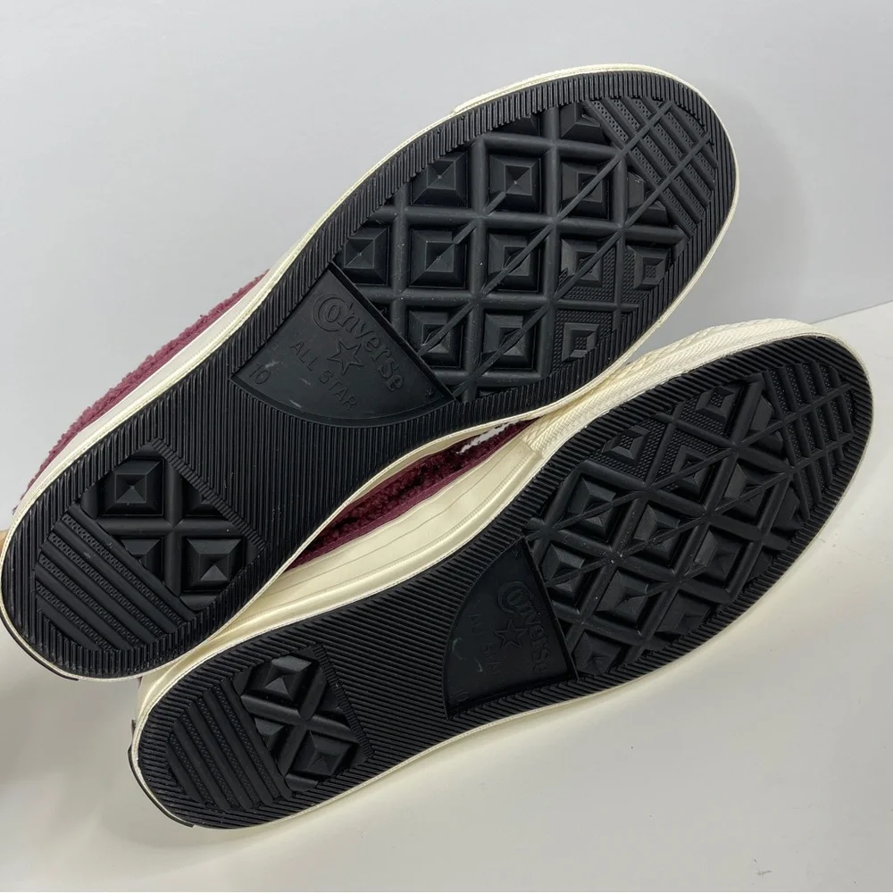 CONVERSE Chuck 70 Cozy Utility Sherpa High Top Sneakers NEW Shadowberry Size 10 - Picture 10 of 14